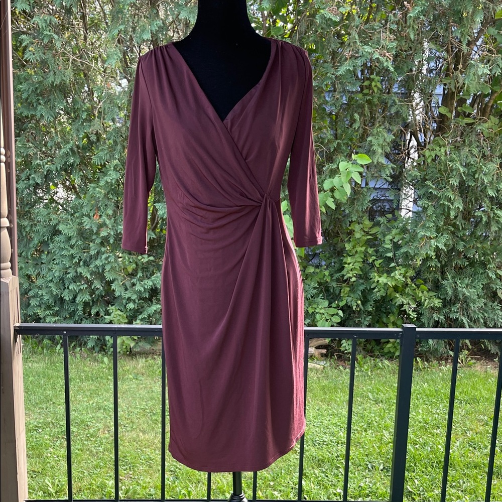 Coldwater Creek  size 6p Asymmetrical Plum Dress